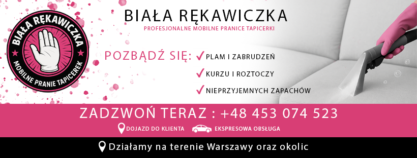 Zdjęcie na okładce dla BIAŁA RĘKAWICZKA - Mobilne pranie tapicerek dywanów wykładzin